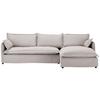 Ecksofa Toscana - Beige/Schwarz, Trend, Textil (295/165cm) - Livetastic