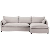 Ecksofa Toscana - Beige/Schwarz, Trend, Textil (295/165cm) - Livetastic