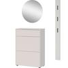 Garderobe Gw-Binetto 3-Teilig Kaschmir B: 100 cm - Kaschmir, Design, Glas/Holzwerkstoff (100/200/34cm) - Livetastic