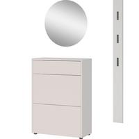 Garderobe Gw-Binetto 3-Teilig Kaschmir B: 100 cm - Kaschmir, Design, Glas/Holzwerkstoff (100/200/34cm) - Livetastic