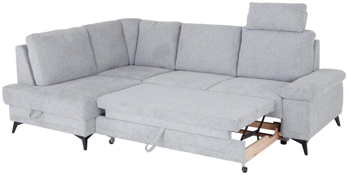 Sarokgarnitúra Sound - szürke, Modern, textil (170/90/248cm) - Luca Bessoni