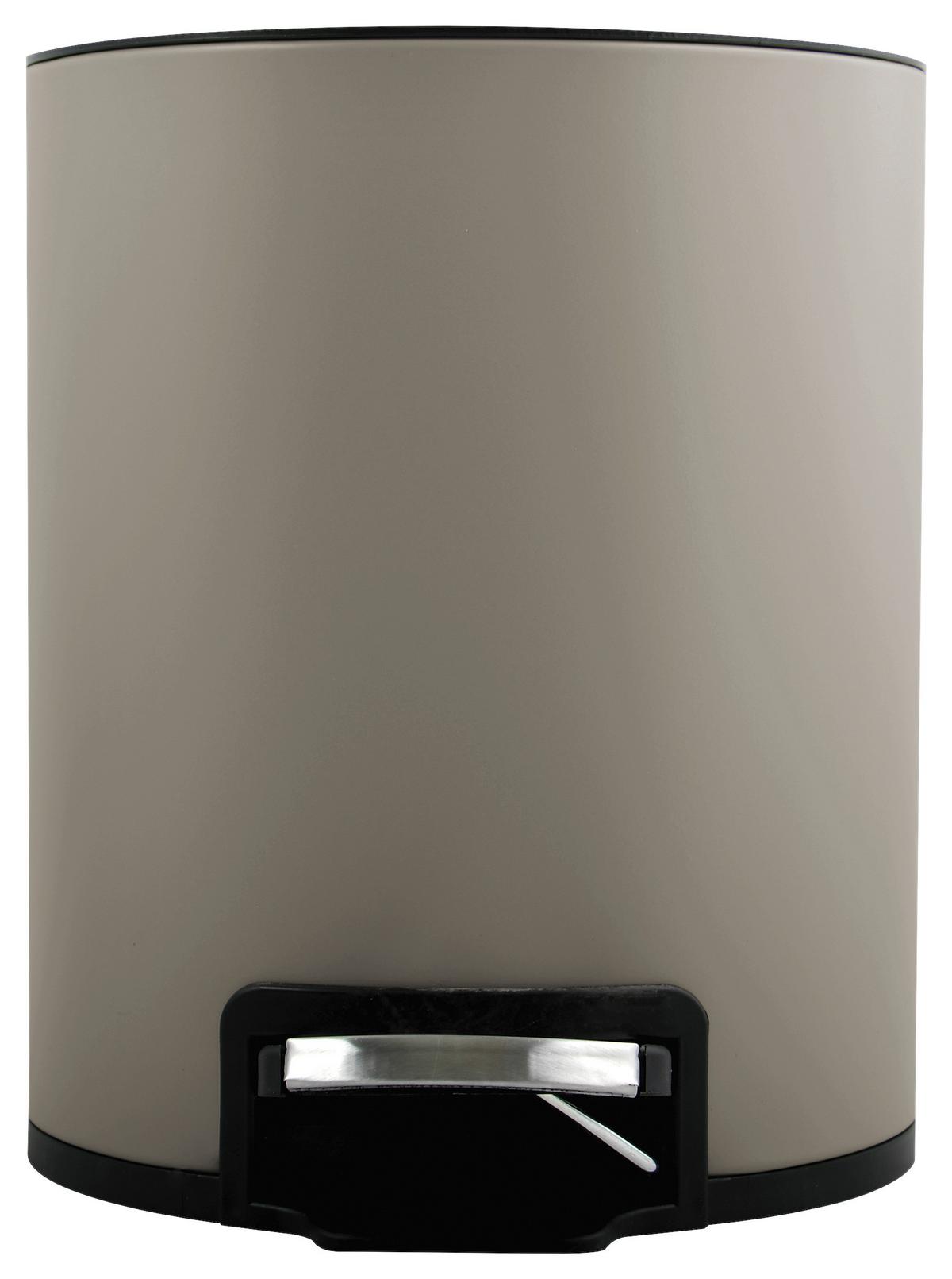 TRETEIMER RIKU - Taupe/Schwarz, KONVENTIONELL, Kunststoff/Metall (16,8/21,8/23cm) - Spirella