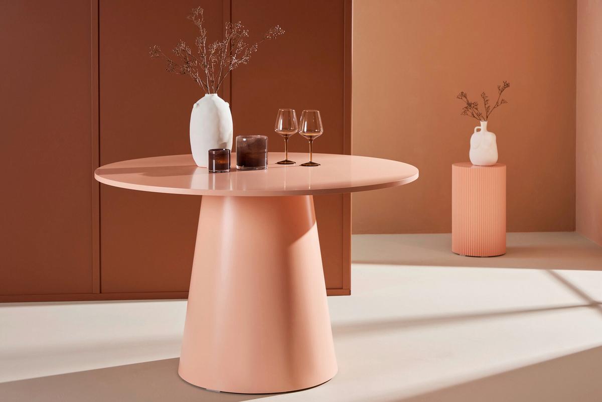 Esstisch Lanzo Orange Dxh: 120x75 Cm - Orange, MODERN, Holz (120/75cm) - Livetastic