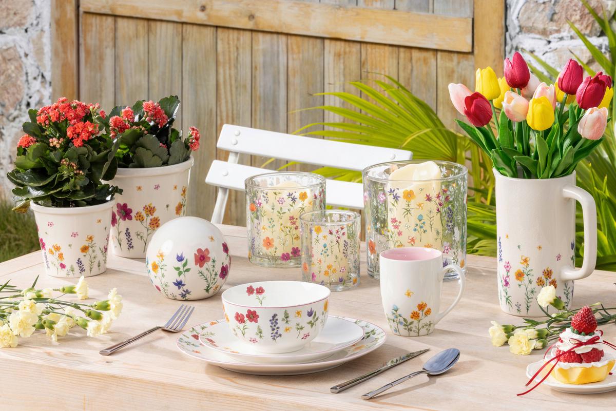 Dekokugel Linessa - Multicolor, KONVENTIONELL, Keramik (12/12/11,5cm) - Luca Bessoni