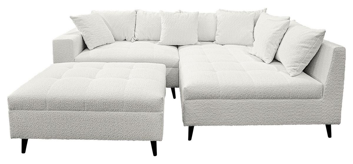 Ecksofa Pruno, Hellgrau S: 247x174 Cm - Hellgrau/Schwarz, Design, Textil (247/174cm) - MID.YOU