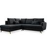 Ecksofa Scanddic Lagom Dunkelgrau S: 202x242 cm - Dunkelgrau/Naturfarben, Textil (202/242cm) - MID.YOU