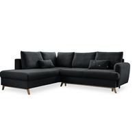 Ecksofa Scanddic Lagom Dunkelgrau S: 202x242 cm - Dunkelgrau/Naturfarben, Textil (202/242cm) - MID.YOU