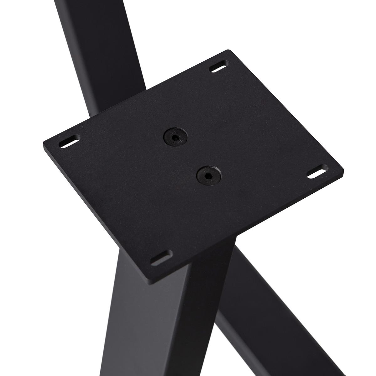 TISCHGESTELL Tablo Schwarz B: 147cm - Schwarz, MODERN, Metall (147/73/71cm) - Livetastic
