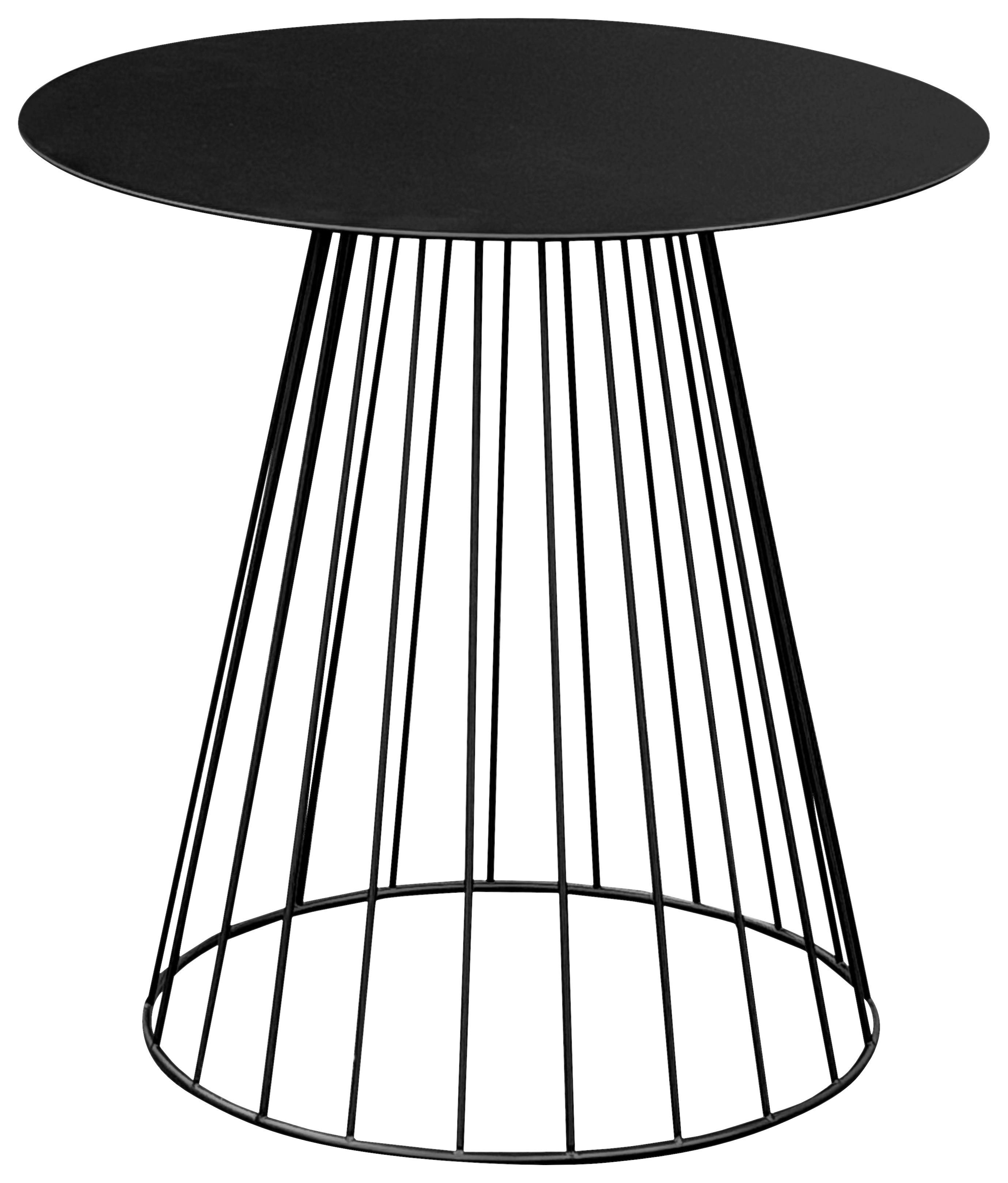 Kisasztal Neapl - fekete, Trend, fém (40/40/40cm)