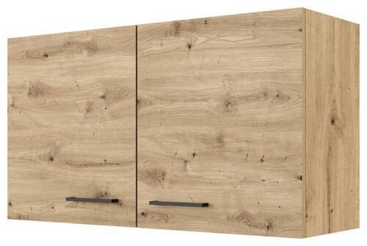 Küchenoberschrank Cara 100 cm Eiche Artisan - Eiche Artisan, KONVENTIONELL, Holzwerkstoff (100/54,8/32cm) - FlexWell