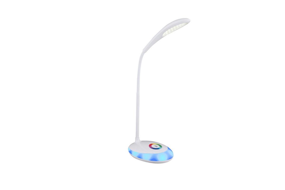 Tischlampe 58264 dimmbar Weiß - Weiß, Design, Kunststoff (30/11/48cm) - Globo