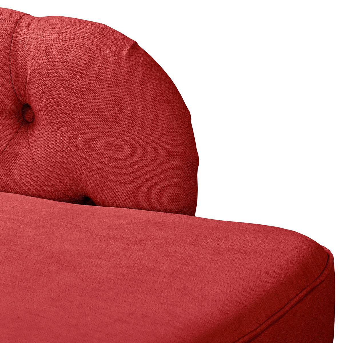 Récamiere Pako Rot B: 185cm - Rot/Braun, Design, Textil (185/93/75cm) - Livetastic