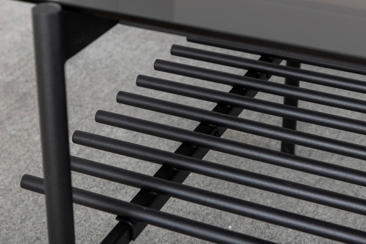 Couchtisch Von Staf - Schwarz, Design, Glas/Metall (120/60/48cm) - Livetastic