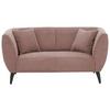 2-Sitzer-Sofa Colori Rosa Rücken Echt - Schwarz/Rosa, MODERN, Textil (172/83/88cm) - MID.YOU