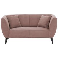 2-sitzer-sofa Colori Rosa Rücken Echt - Schwarz/Rosa, MODERN, Textil (172/83/88cm) - MID.YOU