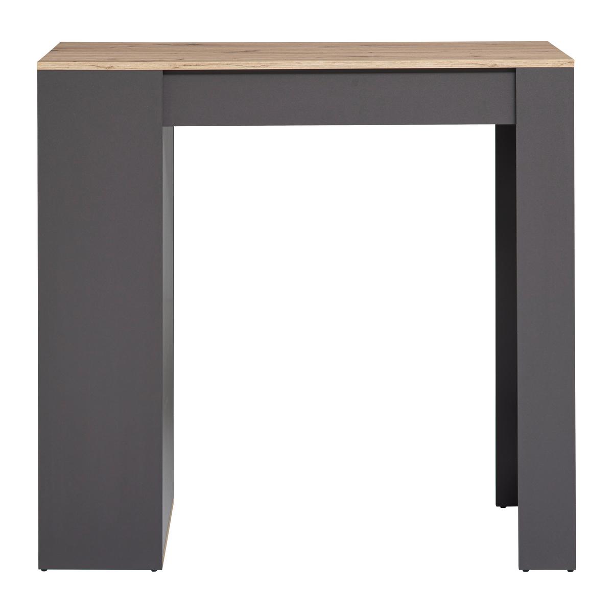 BAROVÝ STÔL DANDY 115X50CM - čierna/antracitová, Modern, drevo/plast (115/108/50cm)