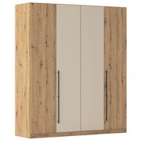 Kleiderschrank Safari B: 181 cm - Champagner/Eiche Artisan, KONVENTIONELL, Holzwerkstoff (181/210/54cm)