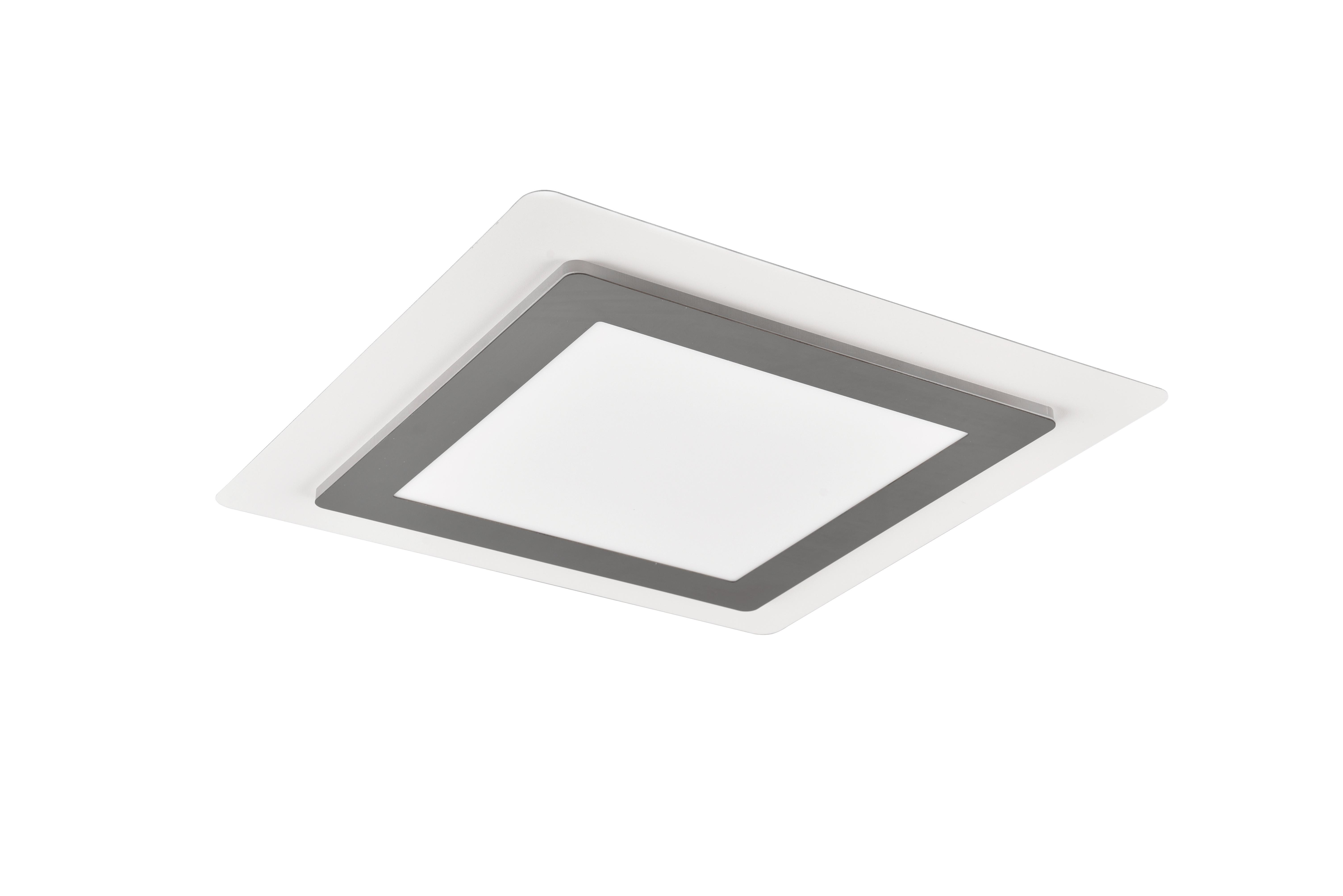 LED-Deckenleuchte 641510207  Morgan - Weiß/Nickelfarben, Design, Metall (45/45/4,2cm) - Trio Leuchten