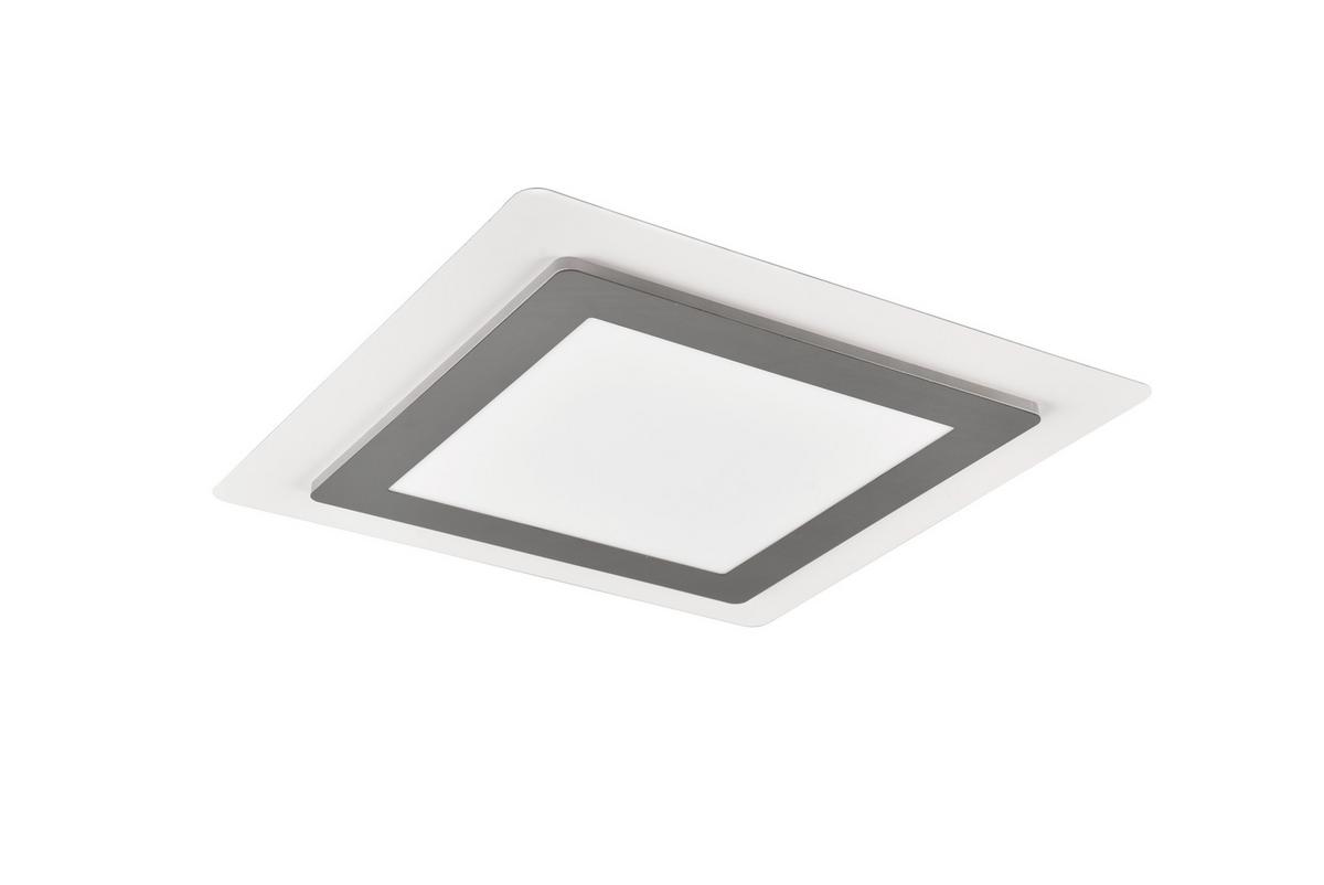 LED-Deckenleuchte 641510207  Morgan - Weiß/Nickelfarben, Design, Metall (45/45/4,2cm) - Trio Leuchten