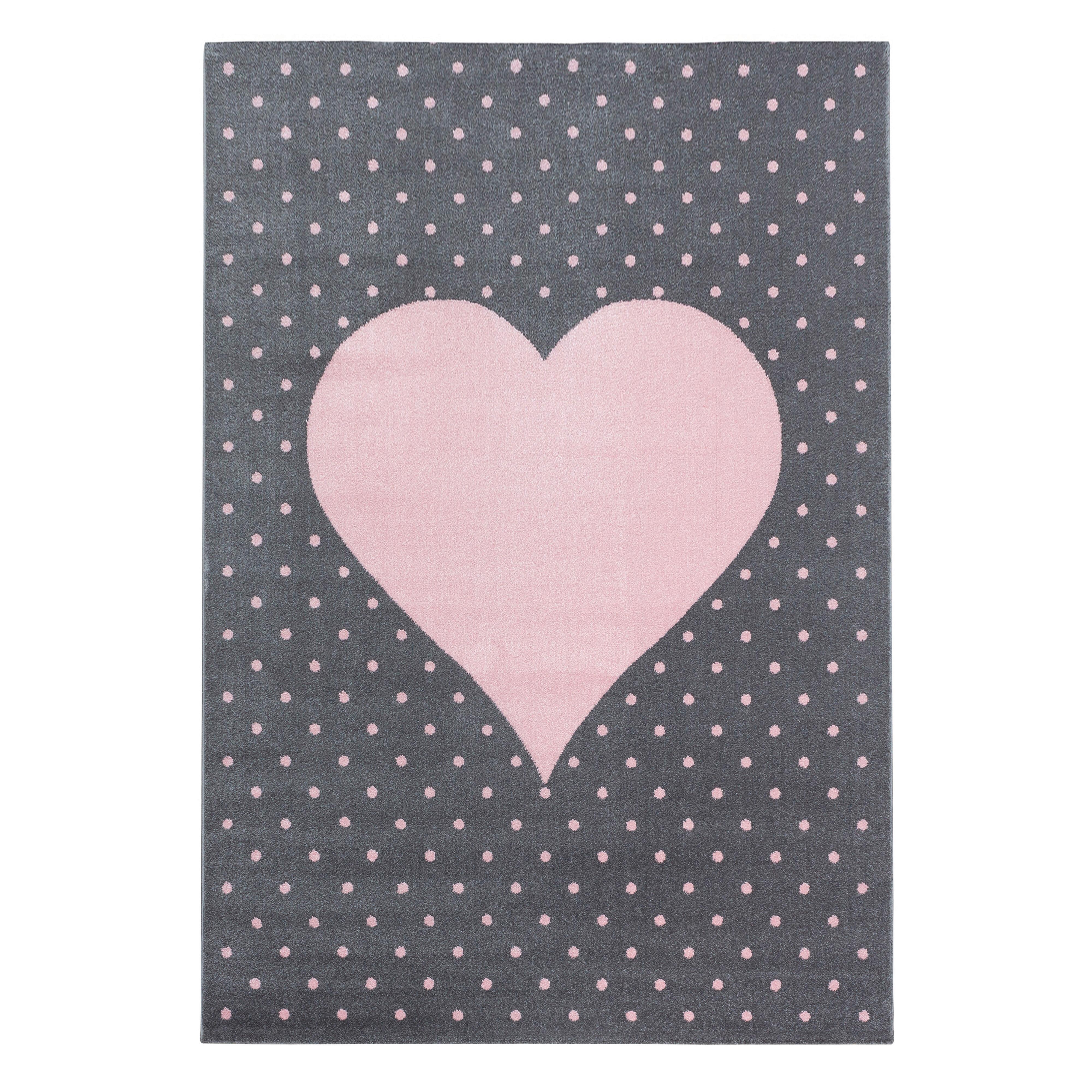 Detský koberec SRDCE 200x290cm - pink, Trend, textil (200/290cm) - Ben'n'jen