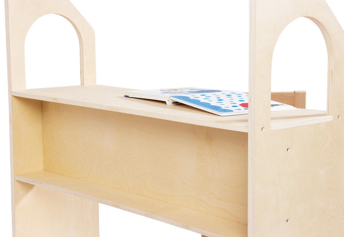 Spielhaus Thilda, inkl. Stoffdach - Salbeigrün/Birkefarben, Basics, Holz/Textil (119/122/94cm) - Pinolino