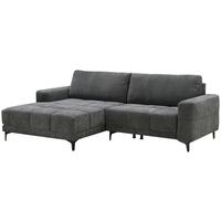 Ecksofa mit Relaxfunktion Chandler - Dunkelgrau/Schwarz, MODERN, Textil (165/246cm) - MID.YOU