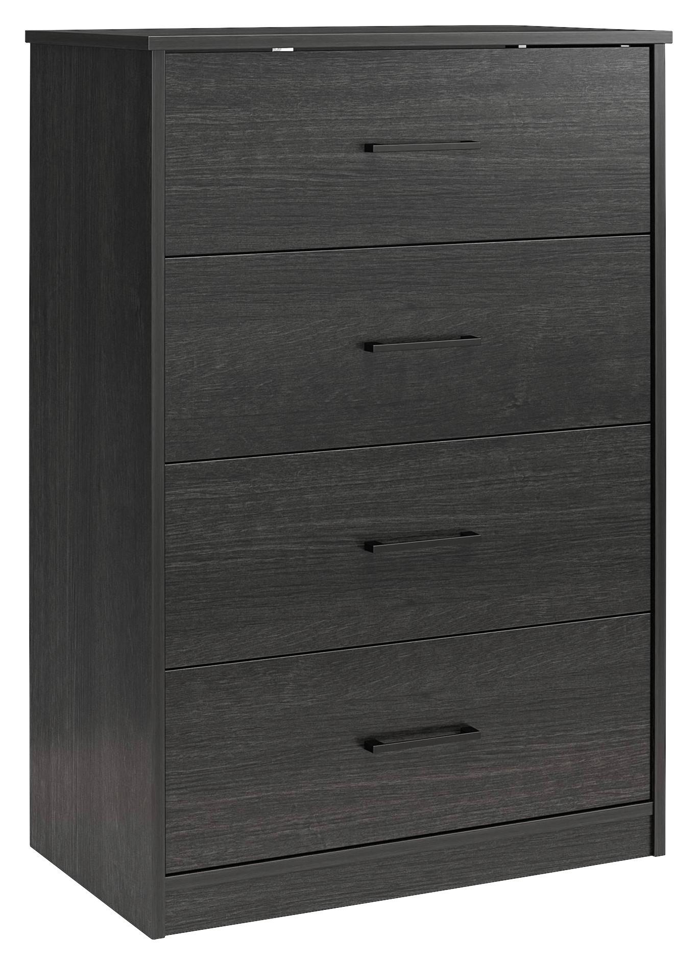 Kommode Brez Schwarz/Eichefarben 71 cm