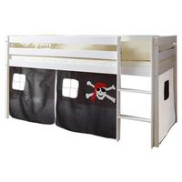 Hochbett Malte 90x200 Cm Schwarz/ Weiß - Schwarz/Weiß, Natur, Holz (90/200cm) - MID.YOU