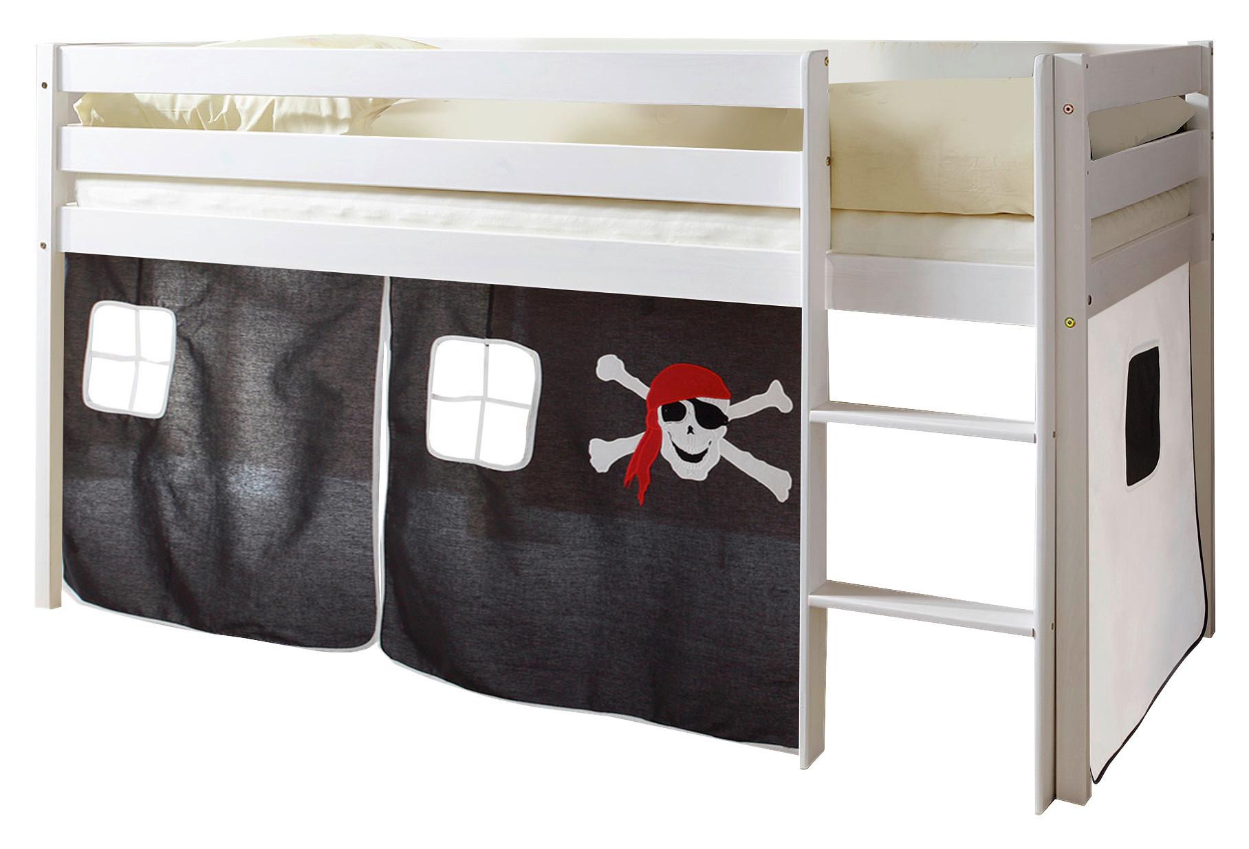 Hochbett Malte 90x200 Cm Schwarz/ Weiß