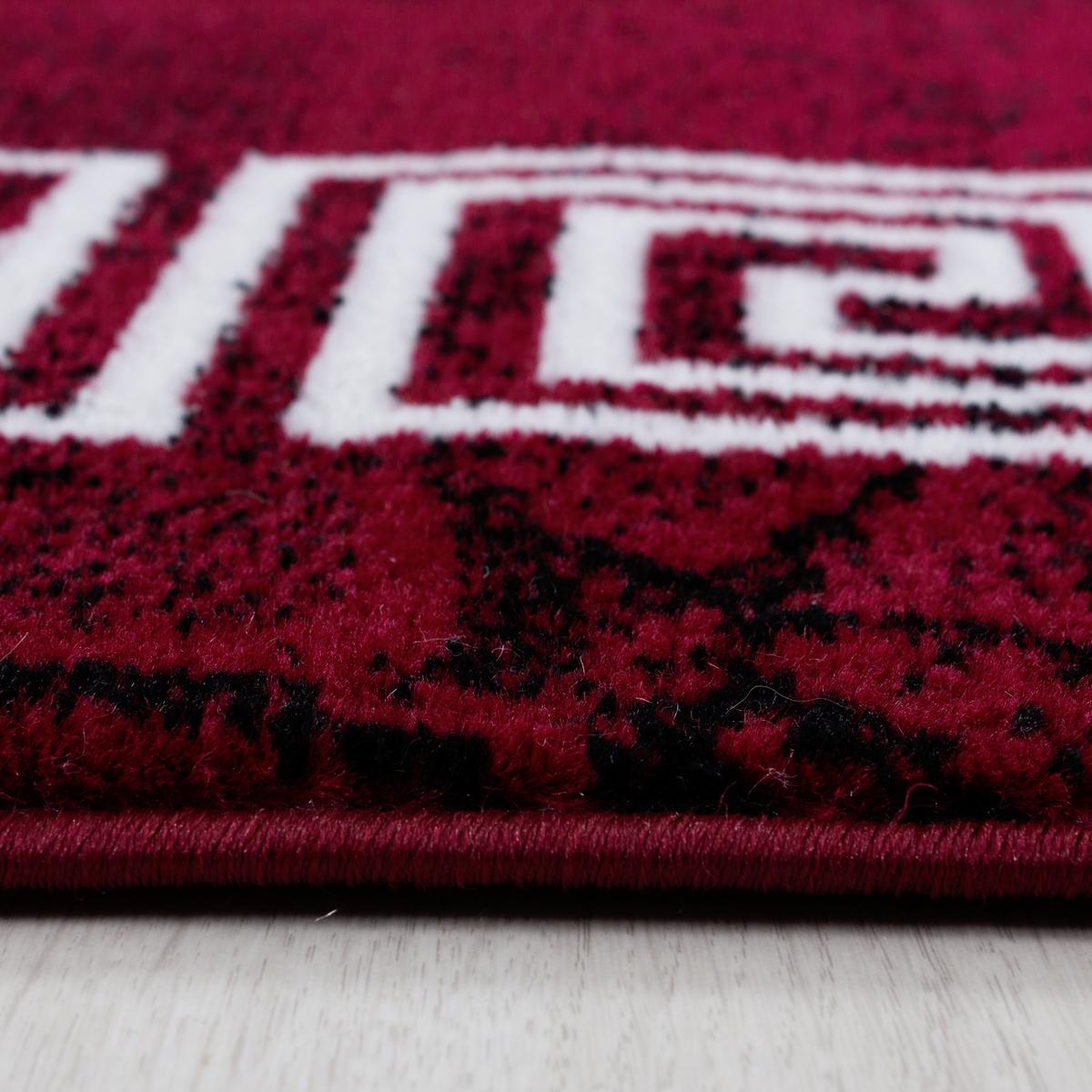 Webteppich Rot/Weiß Naturfaser Plus 80x150 cm - Rot/Weiß, Design, Textil (80/150cm)