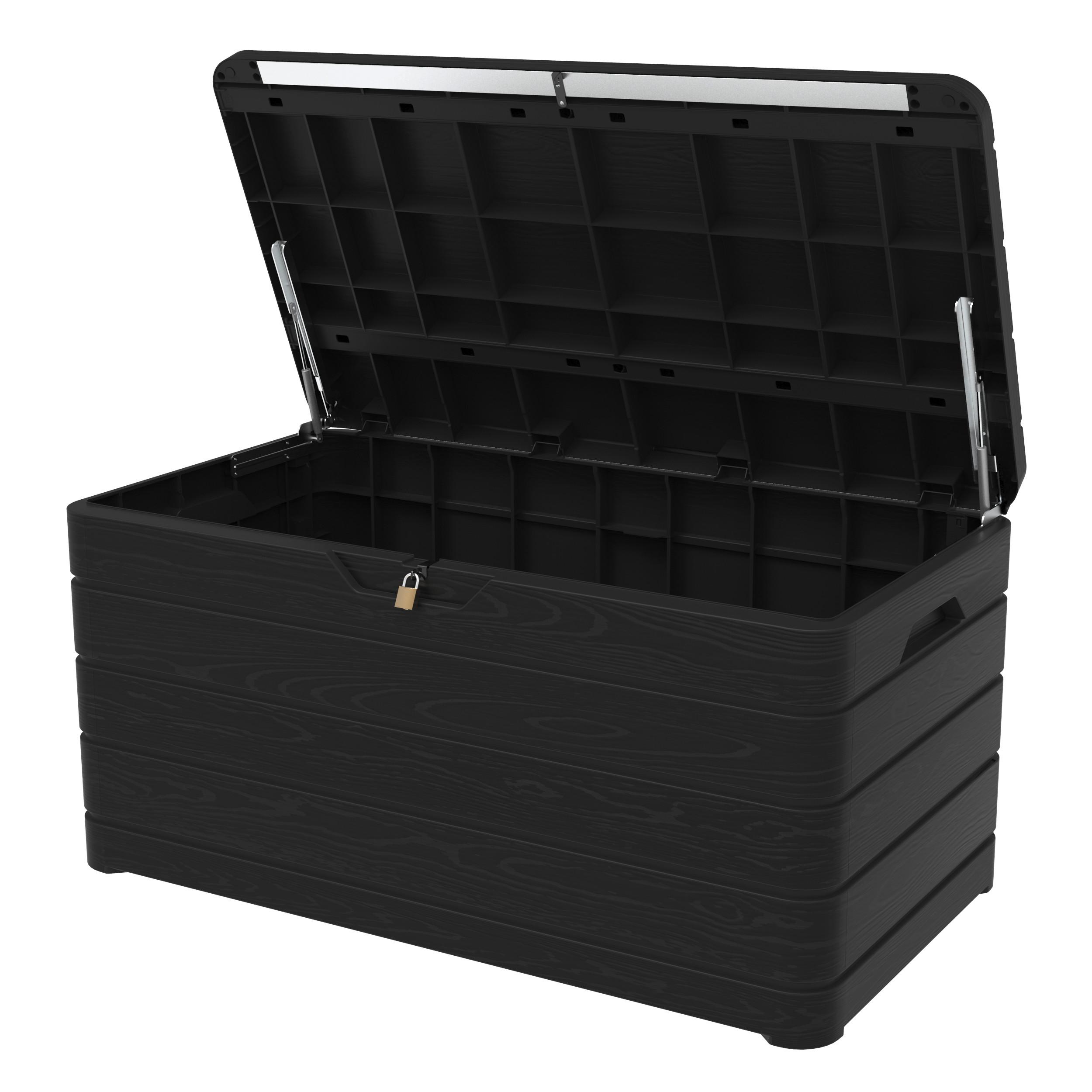 Kissenbox Dolomiti 129x64x70 Cm 500 Liter - Anthrazit, Basics, Kunststoff (129/70/64cm)