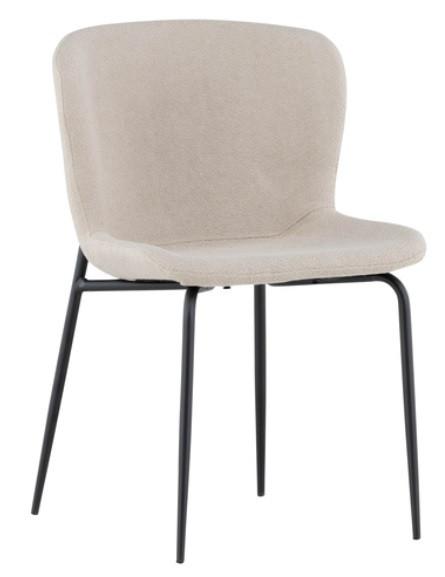 Stuhl-Set Modesto - Beige/Schwarz, Design, Kunststoff/Textil (48/79,5/54cm) - Livetastic