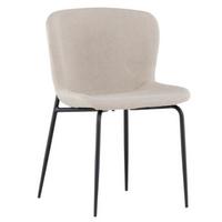 Stuhl-set Modesto - Beige/Schwarz, Design, Kunststoff/Textil (48/79,5/54cm) - Livetastic