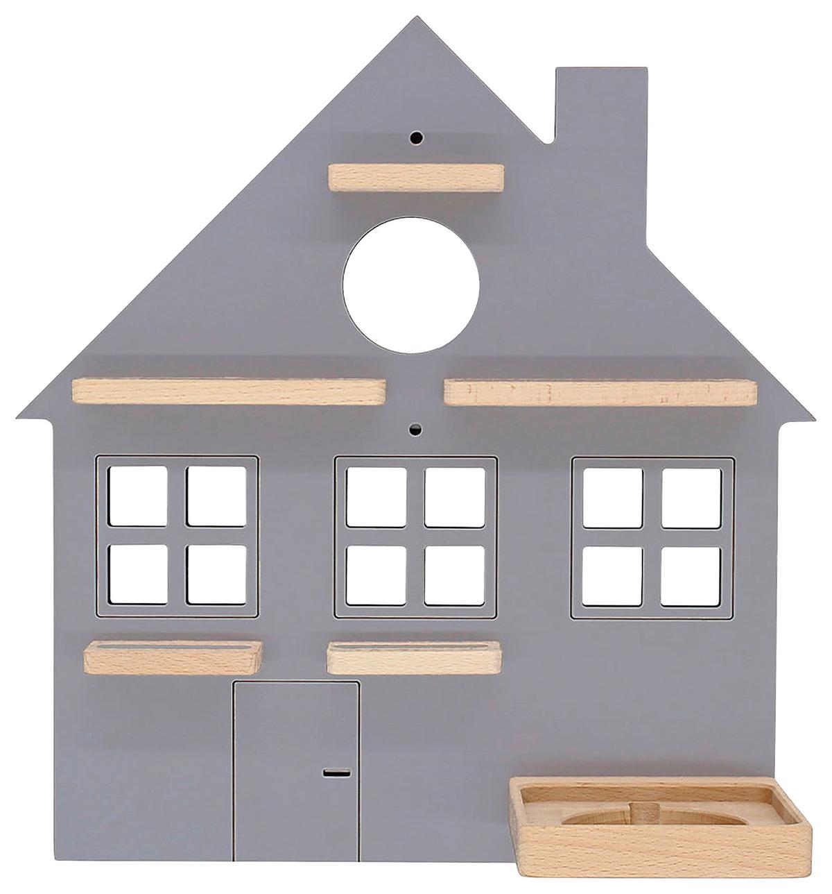 Kinderregal Boarti Grau B: 42 cm - Grau, MODERN, Holzwerkstoff (42/44/19cm) - MID.YOU