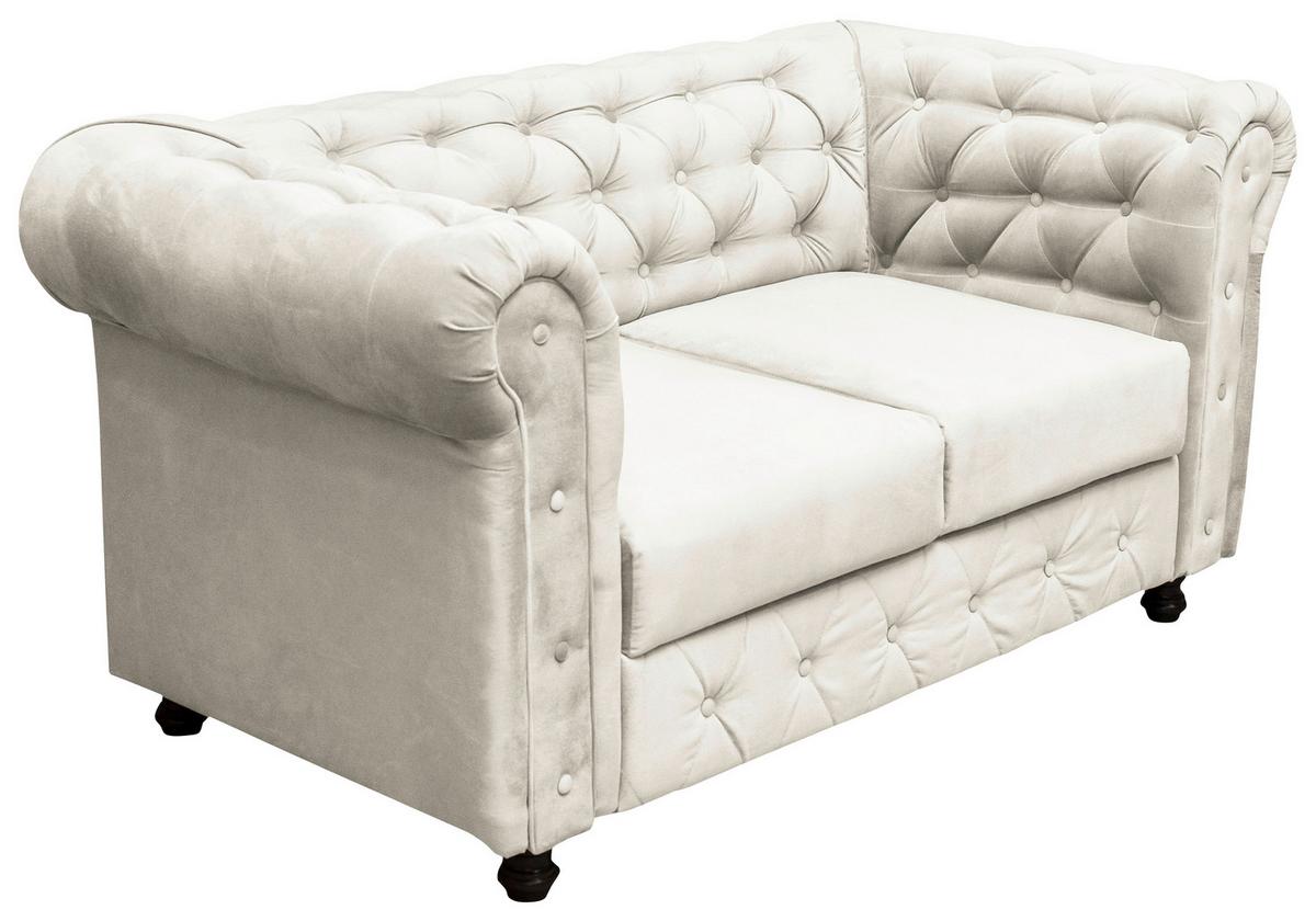 CHESTERFIELD-SOFA CARDIFF 168 - Wengefarben/Creme, Basics, Textil (168/80/90cm) - P & B