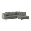 Ecksofa Mendoza - Schwarz/Grau, Design, Textil (309/197cm) - Ondega