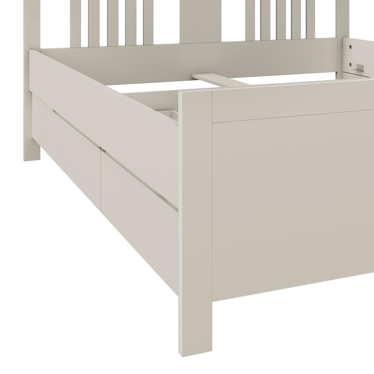 Stauraumbett Pisa mit 4 Laden kaschmirfarben 180x200 - Kaschmir, ROMANTIK / LANDHAUS, Holz (180/200cm) - James Wood