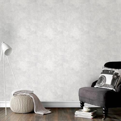 Vliestapete Grau, 53x1000 cm - Grau, Basics, Papier/Kunststoff (53/1000cm)