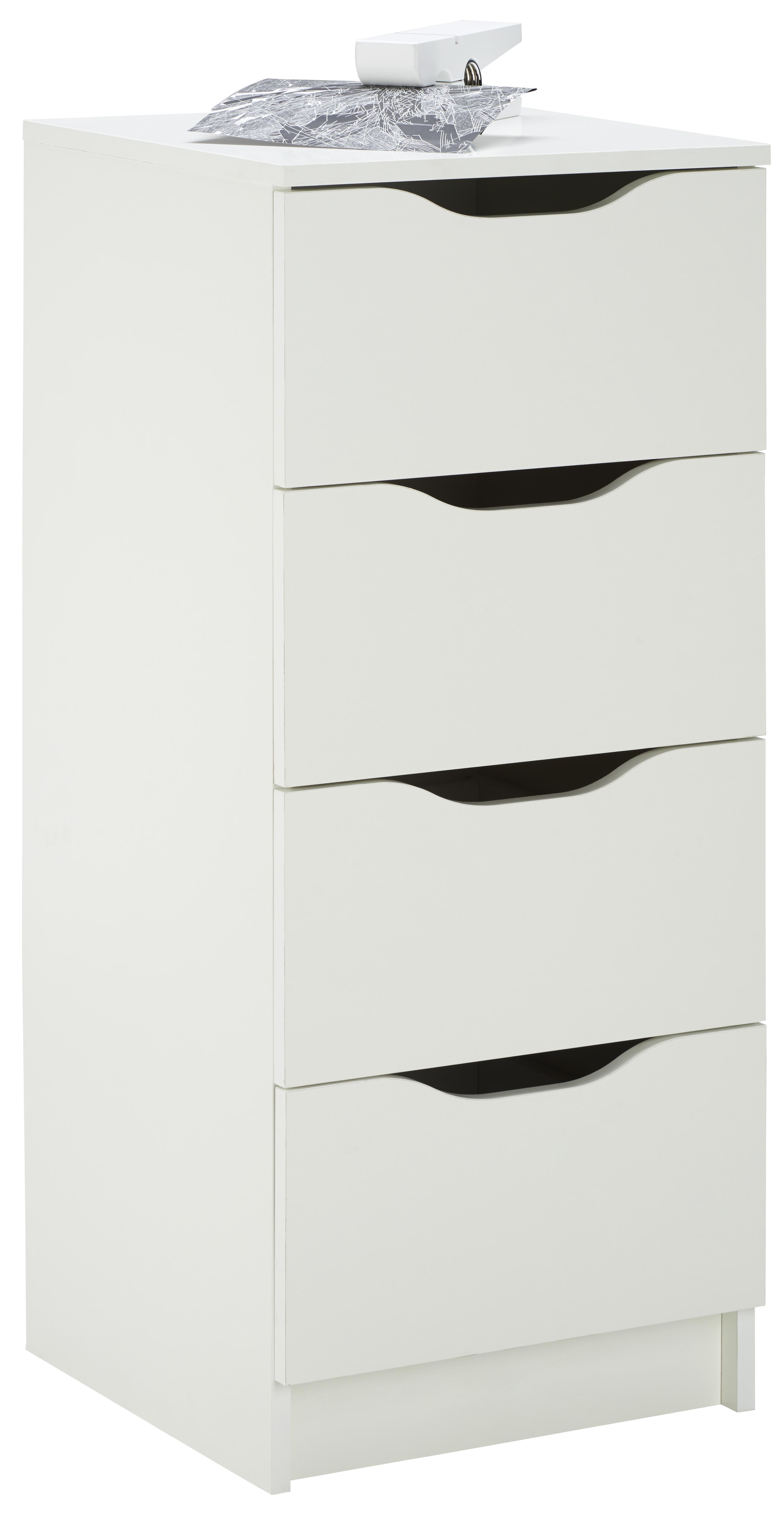 Kommode Westphalen B: 40 cm Weiß - Weiß, LIFESTYLE, Holzwerkstoff (40/92/40cm) - Carryhome