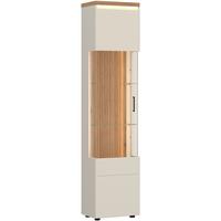 Vitrine Modena Eiche Dekor/Kaschmir B: 45cm - Kaschmir/Eichefarben, Basics, Glas/Holzwerkstoff (45/201,5/35,6cm) - Hom`in