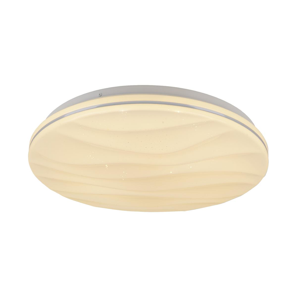 LED-Deckenleuchte Ø 38 cm mit Farbtemperaturwechsler - Weiß, Basics, Kunststoff/Metall (38/6cm) - Näve