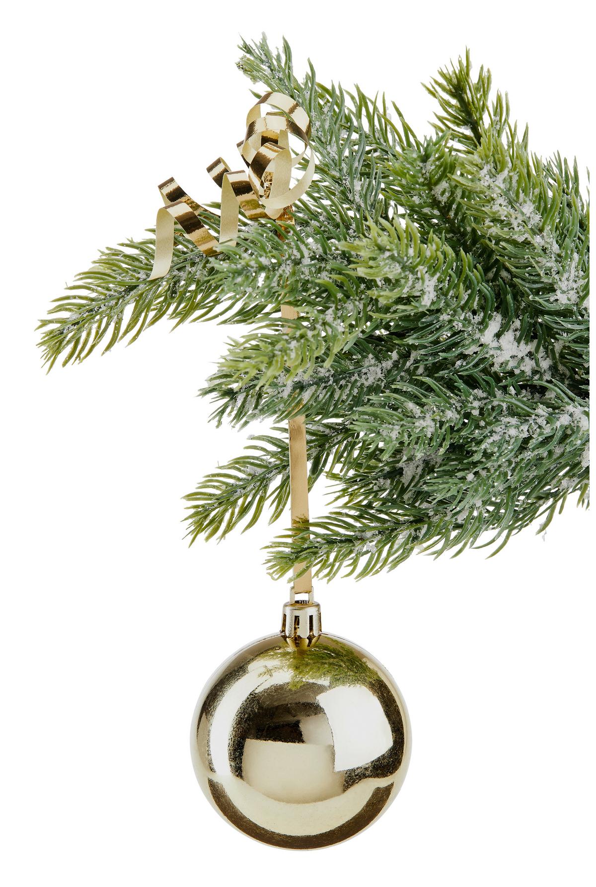 Christbaumkugel Kunststoff Goldfarben Set Aus 28 Stk. - Goldfarben, KONVENTIONELL, Kunststoff (6cm) - Luca Bessoni