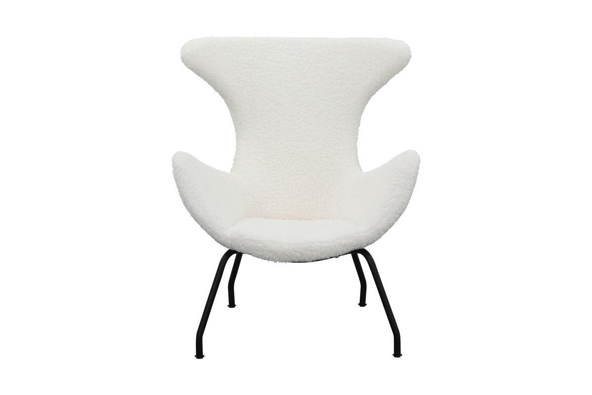 Relaxsessel Weiß B: 77 Cm - Schwarz/Weiß, MODERN, Textil (77/95/62cm) - Livetastic