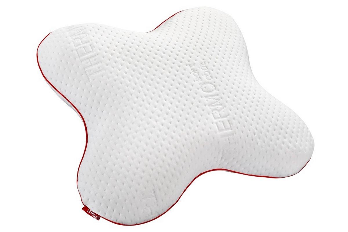OPORNÝ ŠIJOVÝ VANKÚŠ TOM BUTTERFLY "X" - biela, Modern, textil (48/56/14cm)