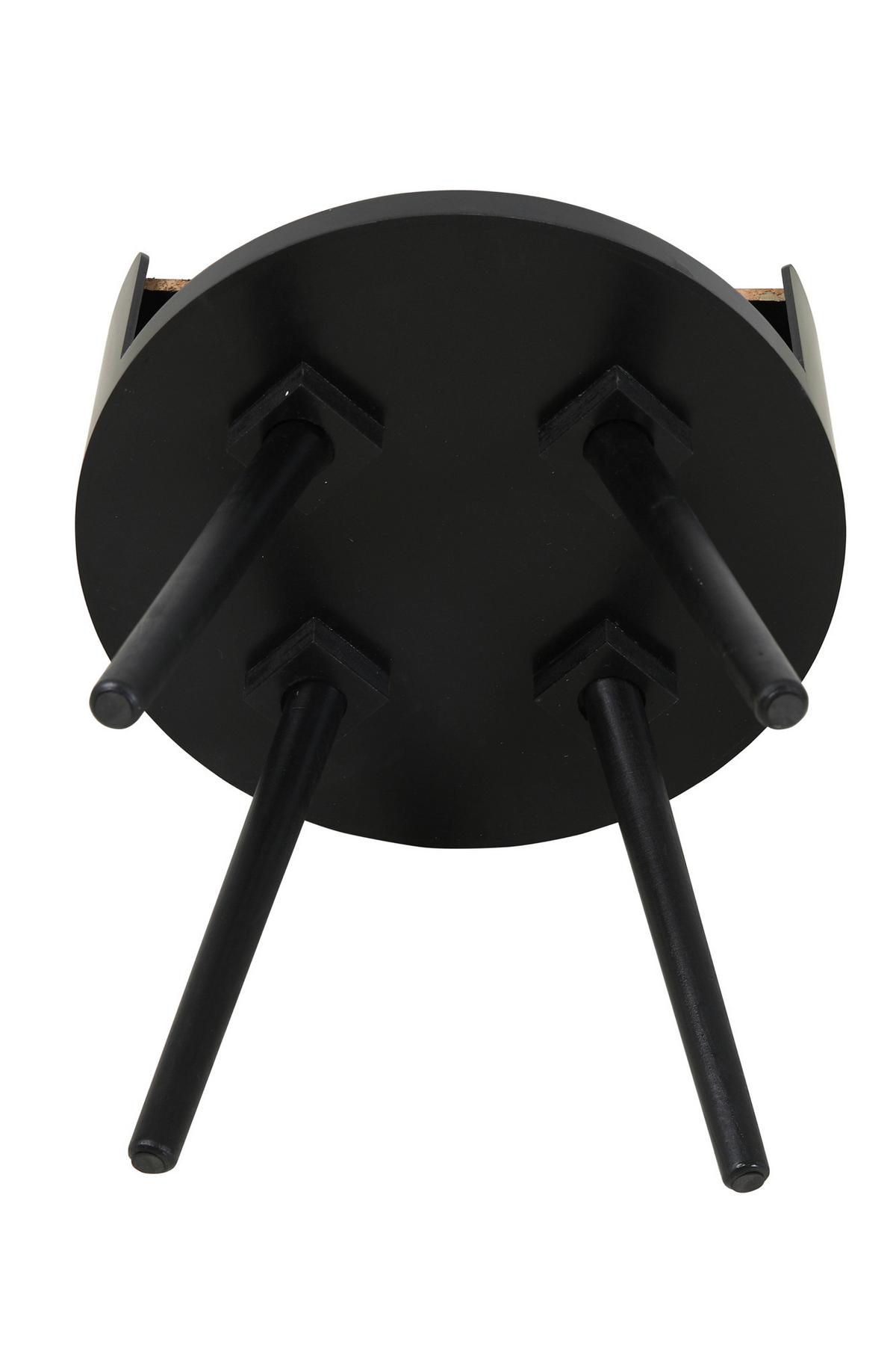 Beistelltisch Naturfarben/Schwarz B: 40 cm - Schwarz/Naturfarben, Design, Holz/Holzwerkstoff (40/40/46cm) - Livetastic