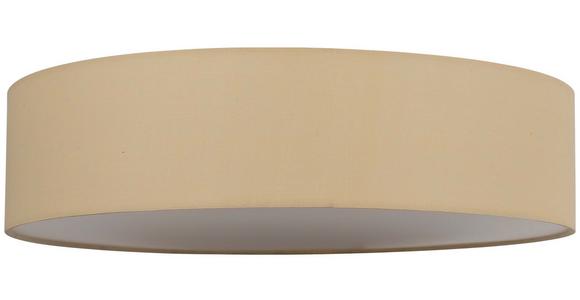Deckenleuchte Tilda Ø 50 cm mit Textilem Lampenschirm - Beige, ROMANTIK / LANDHAUS, Textil/Metall (50/12cm) - James Wood