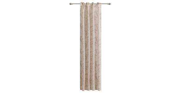 Vorhang mit Band Betty 140x245 cm Taupe - Taupe, ROMANTIK / LANDHAUS, Textil (140/245cm) - James Wood