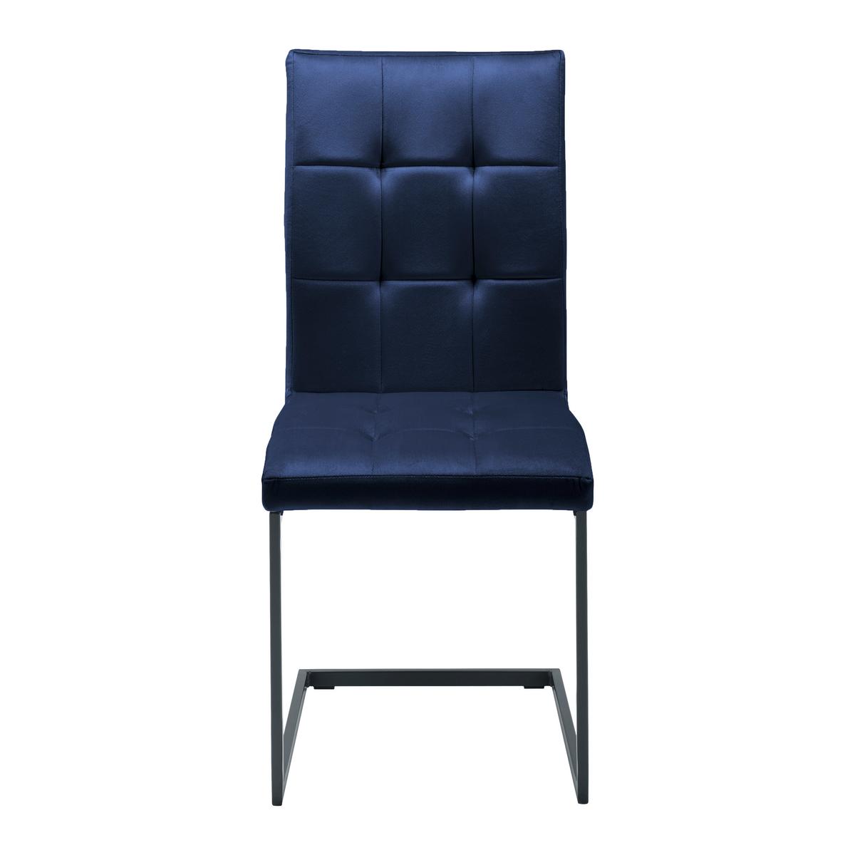 Dvojdielna sada stoličiek MELA tmavomodrá - čierna/tmavomodrá, Modern, kov/textil (44/95/60cm) - PBJ