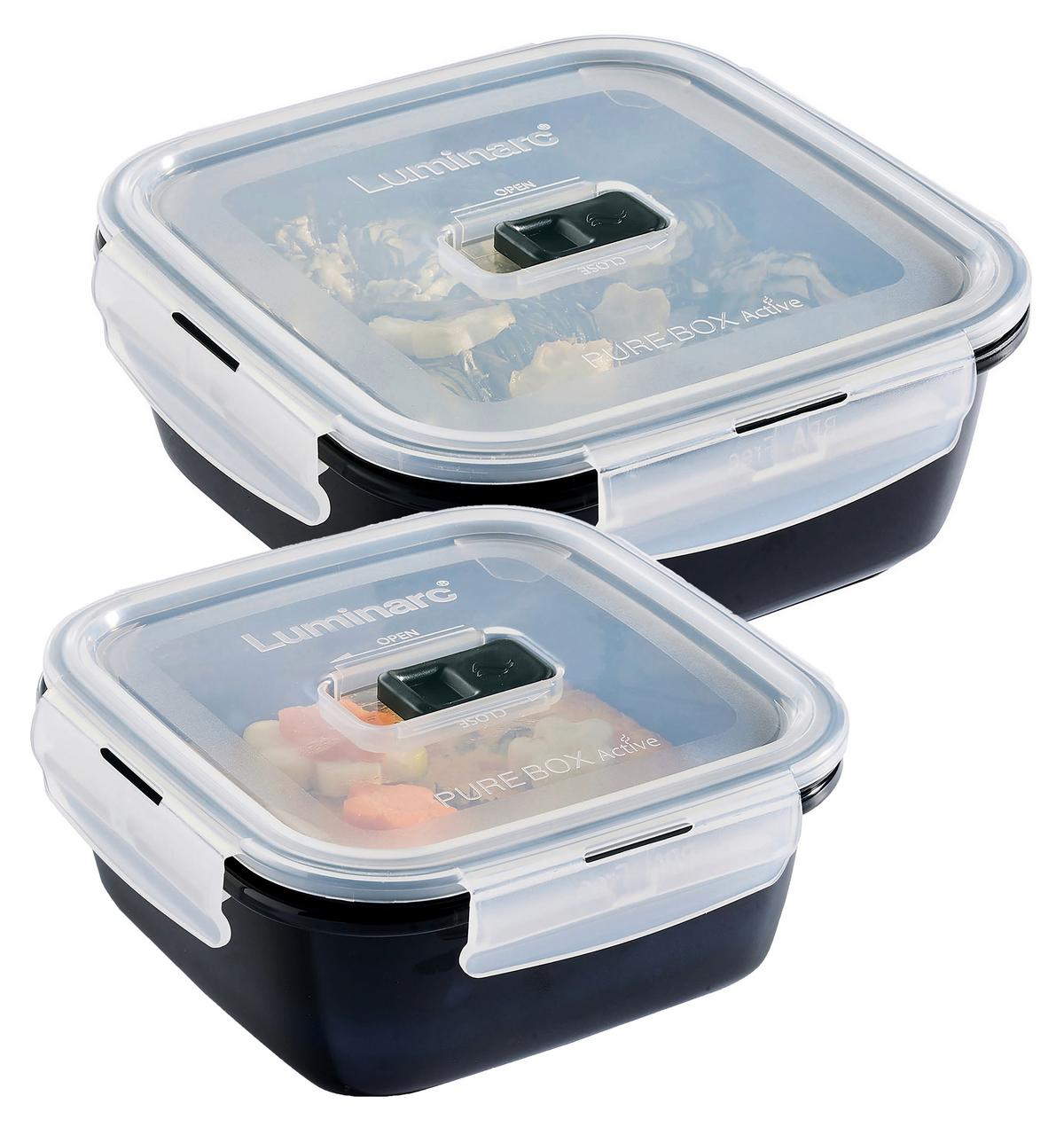 Vorratsdosenset 33082 - Klar/Schwarz, Basics, Glas - Creatable