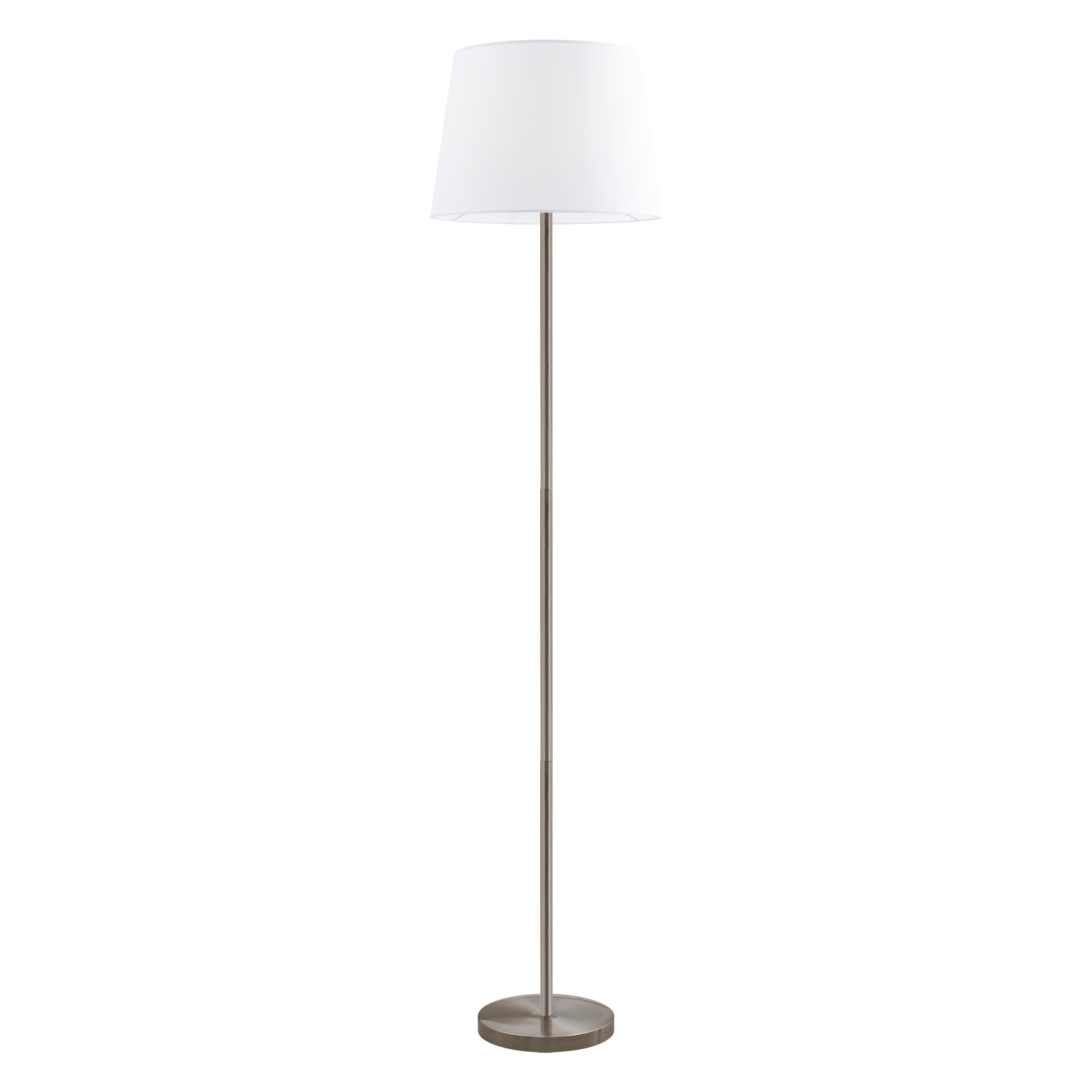 STOJACIA LAMPA SCHICK - biela/niklová, Konventionell, kov/textil (35/151cm) - Mömax